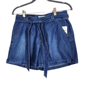 Kensie Chambray Shorts with Tie at Waist NWT Size 2 Lightweight Jean Shorts